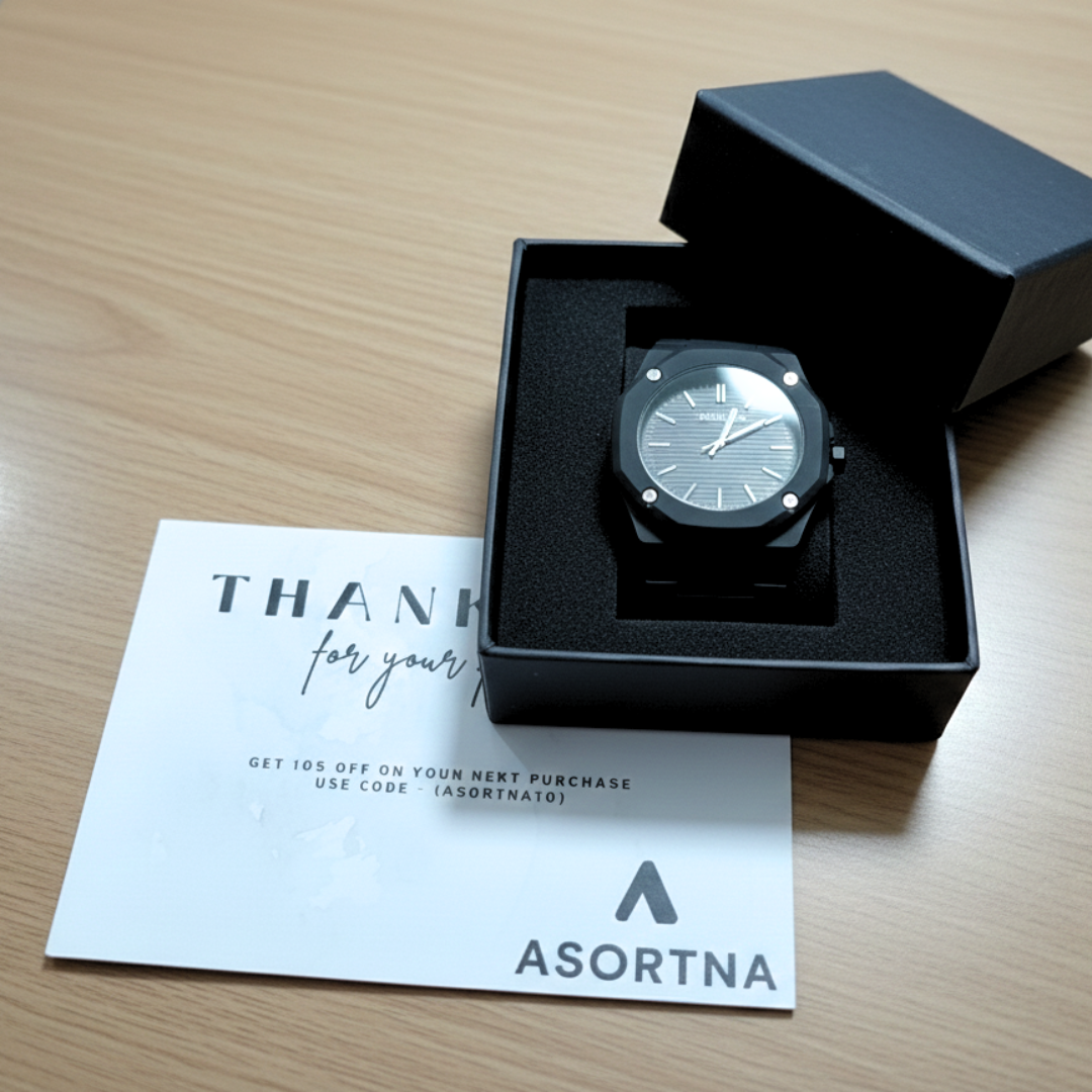 Black Aura Watch-premium timepiece Asortna