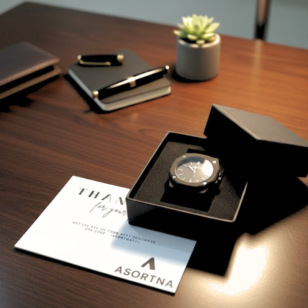 Black Aura Watch-premium timepiece Asortna